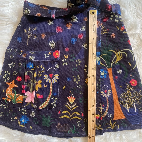 The Kit Navy Blue Whimsy Woodsie Cottagecore High Waisted Tie Cargo Skirt Size S - Picture 13 of 13